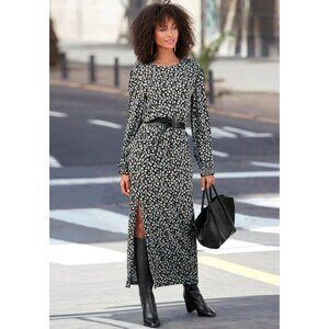 NEW Lascana Floral Long Sleeve Maxi Dress w/ Slit - Size 2 Perfect for  Spring!